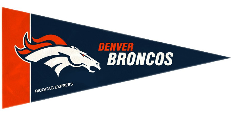 Denver Broncos Pennant Set Mini 8 Piece