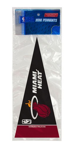 Rico Industries Miami Heat Pennant Set Mini 8 Piece -