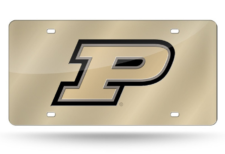 Purdue Boilermakers License Plate Laser Cut Gold