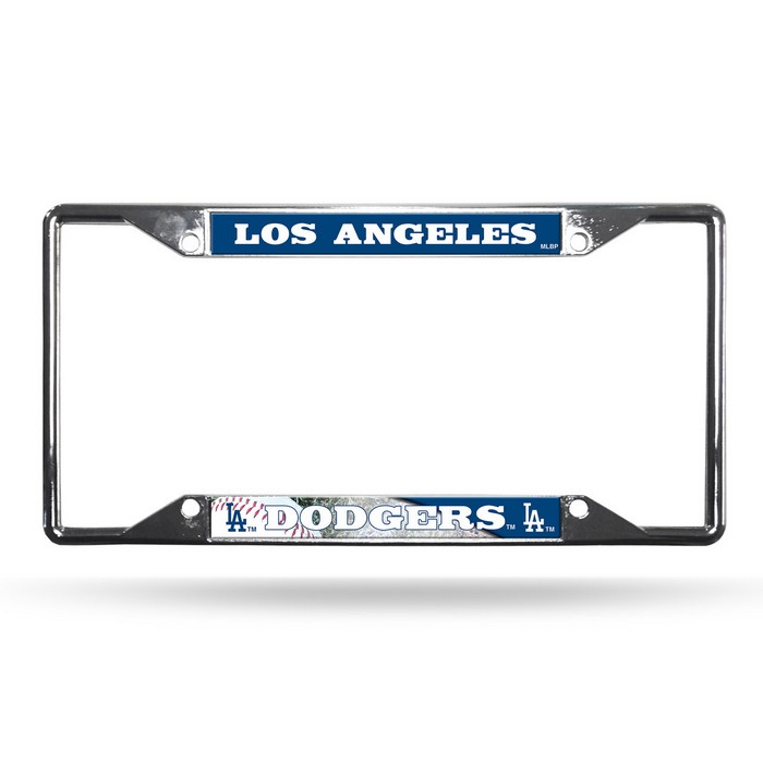 Los Angeles Dodgers License Plate Frame Chrome EZ View