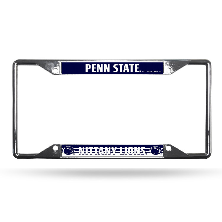 Penn State Nittany Lions License Plate Frame Chrome EZ View