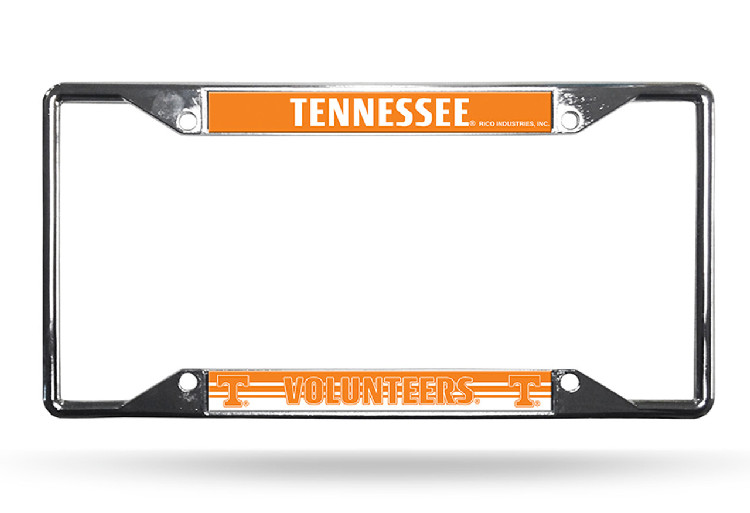 Tennessee Volunteers License Plate Frame Chrome EZ View