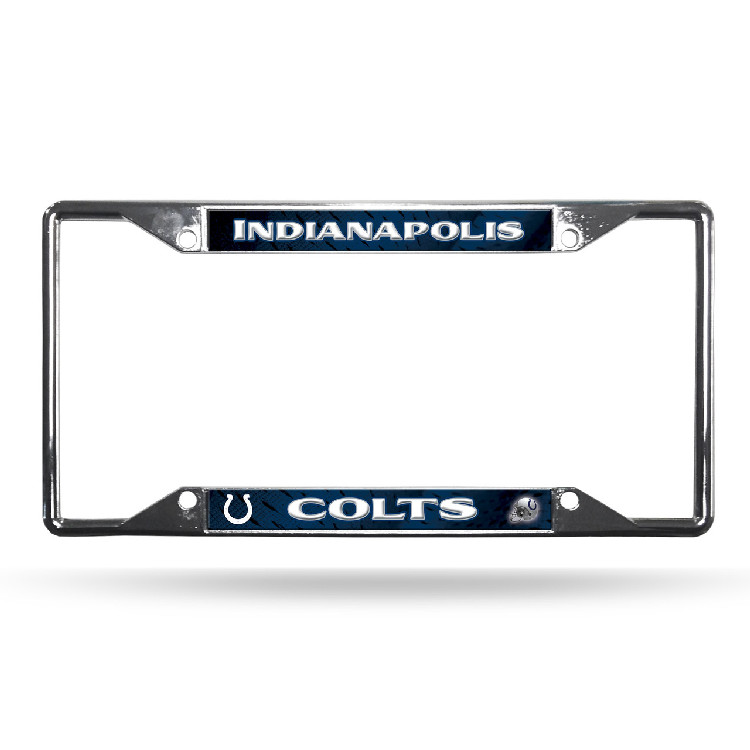 Indianapolis Colts License Plate Frame Chrome EZ View