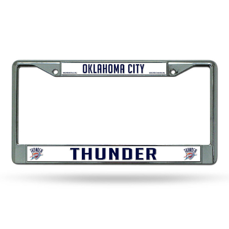 Oklahoma City Thunder License Plate Frame Chrome