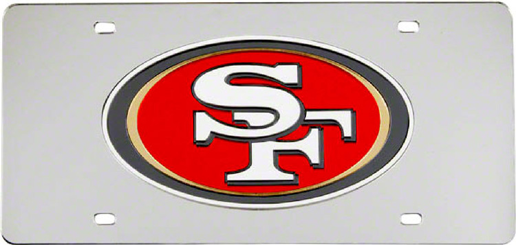 San Francisco 49ers License Plate Laser Cut Silver