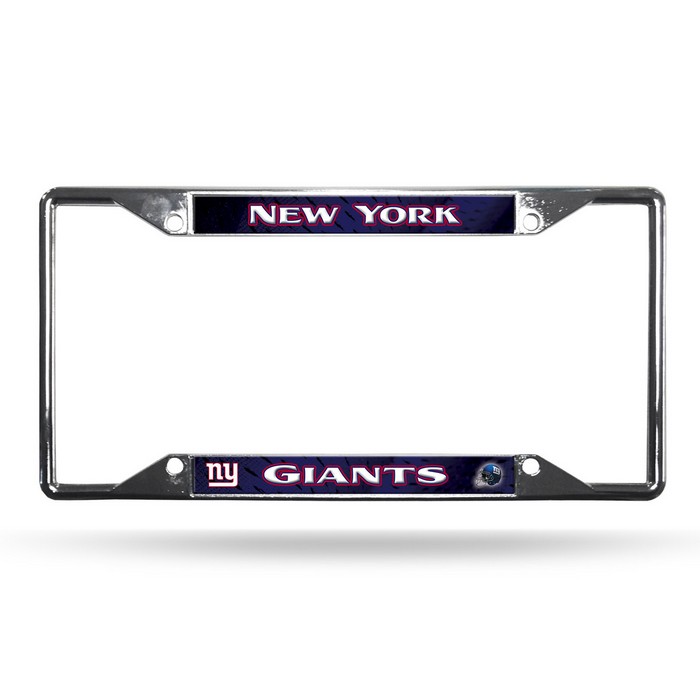 Rico Industries New York Giants License Plate Frame Chrome EZ View