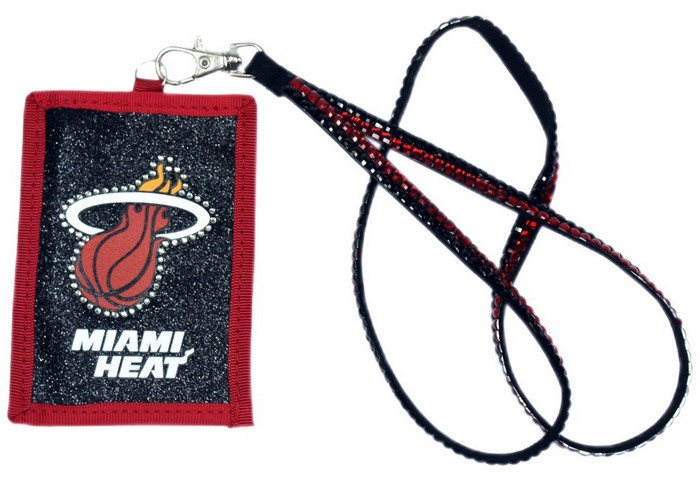 Miami Heat Wallet Beaded Lanyard Style