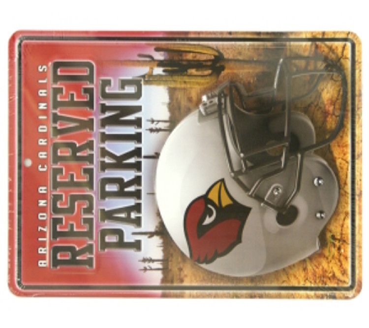 Arizona Cardinals Metal Parking Sign