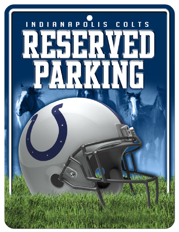 Indianapolis Colts Sign Metal Parking