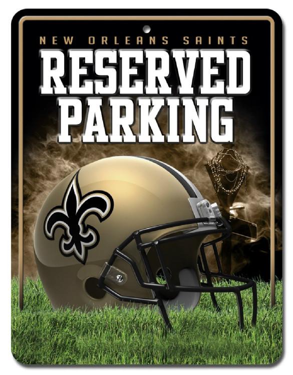 New Orleans Saints Sign Metal Parking