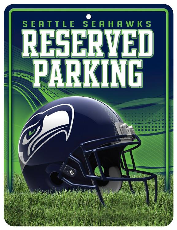 Seattle Seahawks Sign Metal Parking