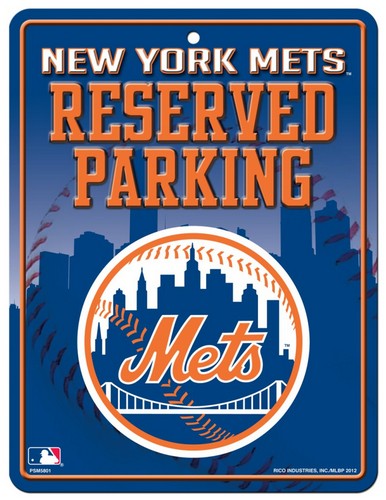 Rico Industries New York Mets Metal Parking Sign