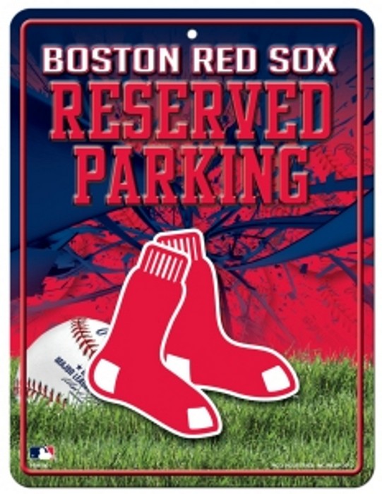 Boston Red Sox Sign Metal Parking