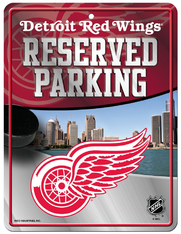 Detroit Red Wings Sign Metal Parking