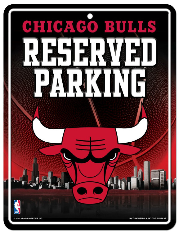 Chicago Bulls Sign Metal Parking