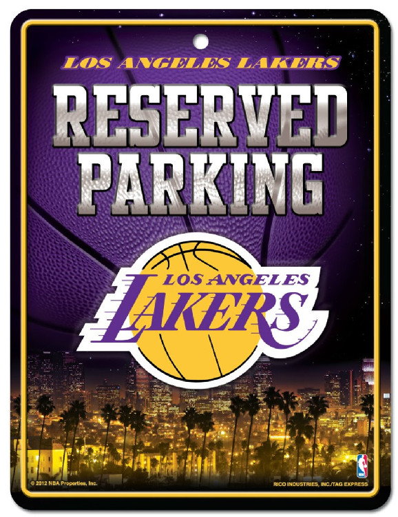 Los Angeles Lakers Sign Metal Parking