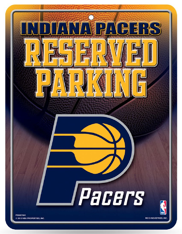 Indiana Pacers Metal Parking Sign