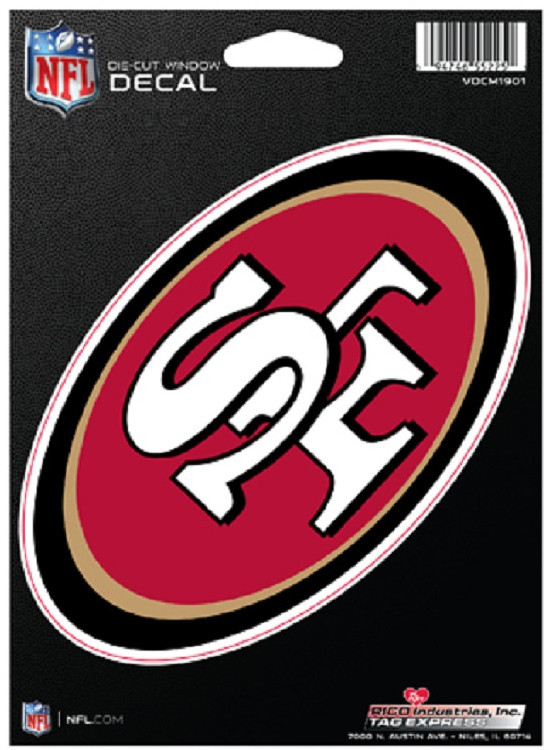 San Francisco 49ers Decal Die-Cut Medium