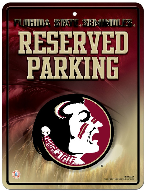 Florida State Seminoles Metal Parking Sign