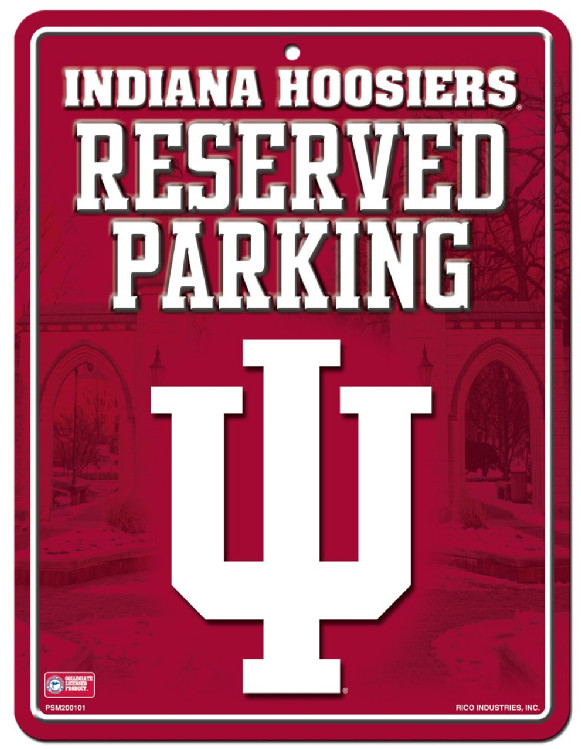 Indiana Hoosiers Metal Parking Sign