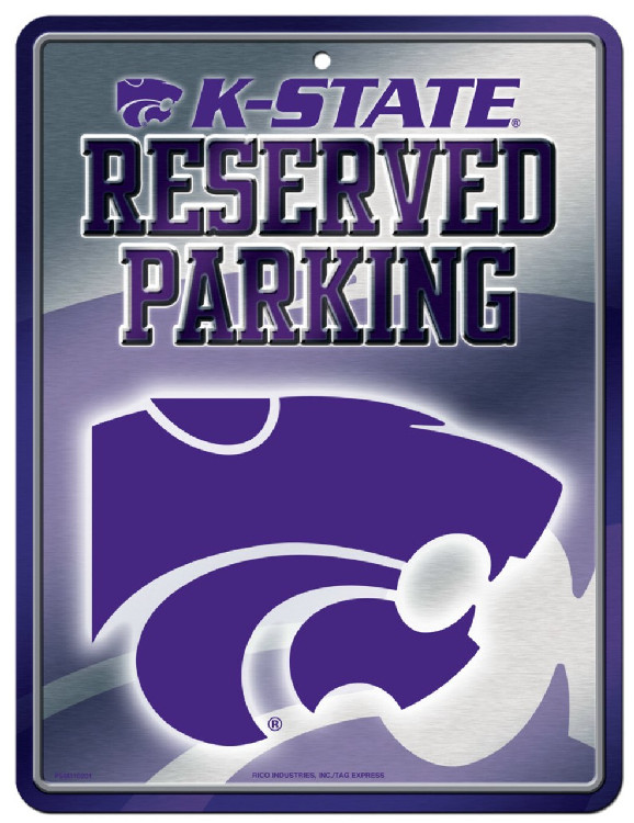 Kansas State Wildcats Metal Parking Sign