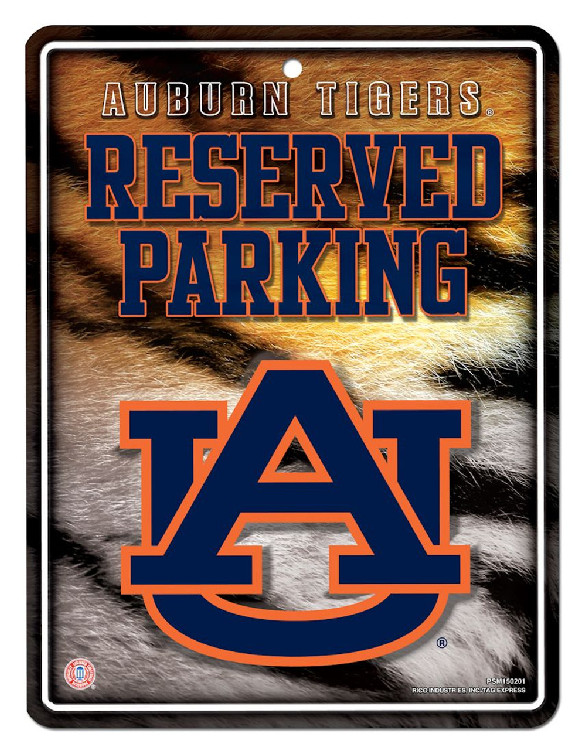 Auburn Tigers Metal Parking Sign