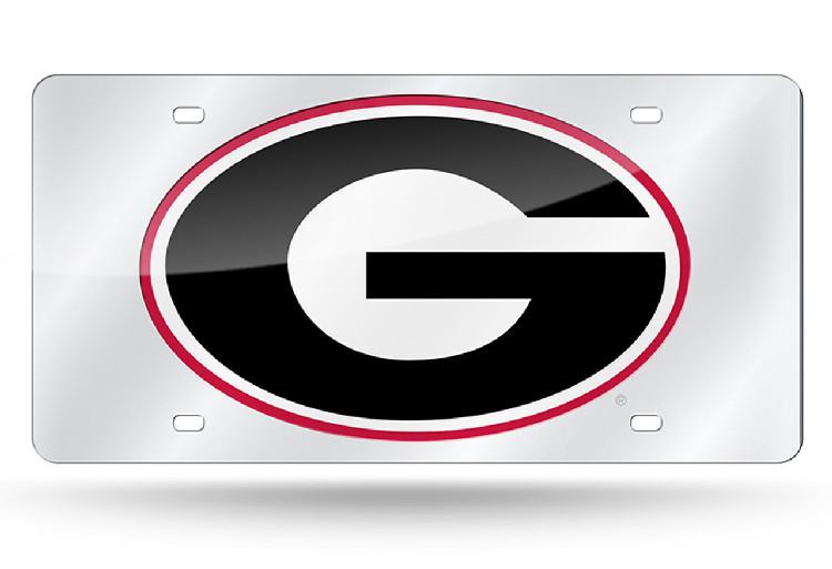 Georgia Bulldogs License Plate Laser Cut Silver