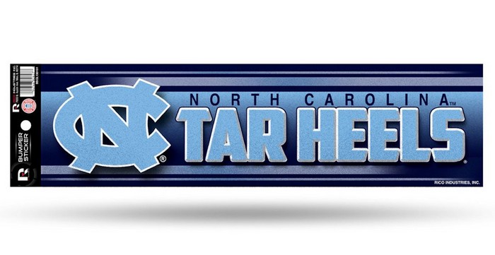 North Carolina Tar Heels Decal Bumper Sticker Glitter