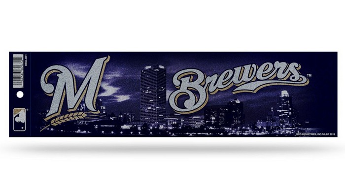 Milwaukee Brewers Decal Bumper Sticker Glitter