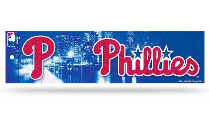 Philadelphia Phillies Decal Bumper Sticker Glitter