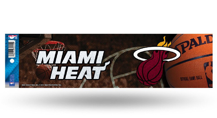 Miami Heat Decal Bumper Sticker Glitter