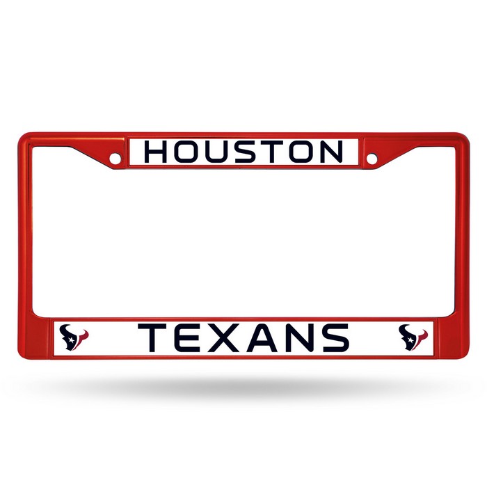 Rico Industries Houston Texans License Plate Frame Metal Red