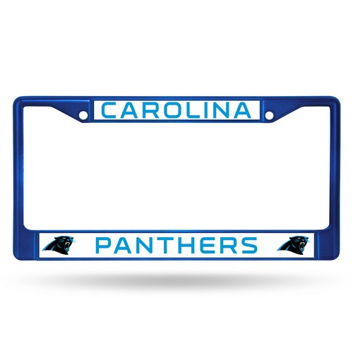 Rico Industries Carolina Panthers License Plate Frame Metal Blue