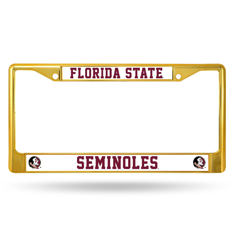 Florida State Seminoles License Plate Frame Metal Gold Alternate