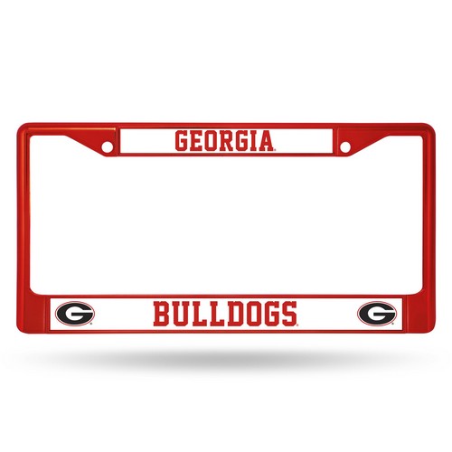 Rico Industries Georgia Bulldogs License Plate Frame Metal Red