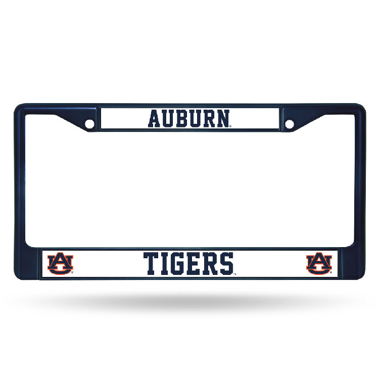 Auburn Tigers License Plate Frame Metal Navy