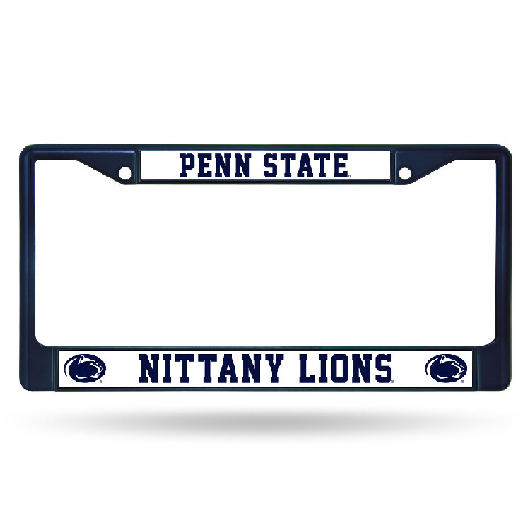 Penn State Nittany Lions License Plate Frame Metal Navy