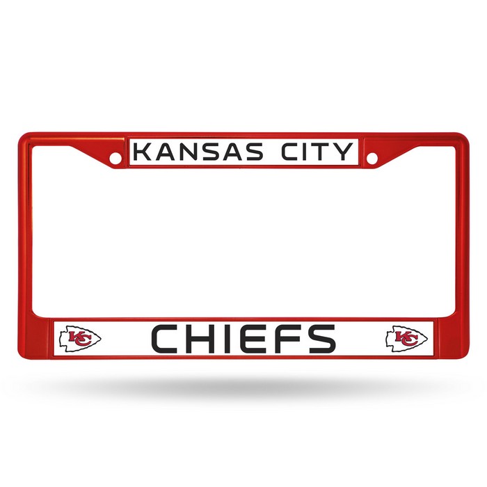 Rico Industries Kansas City Chiefs License Plate Frame Metal Red