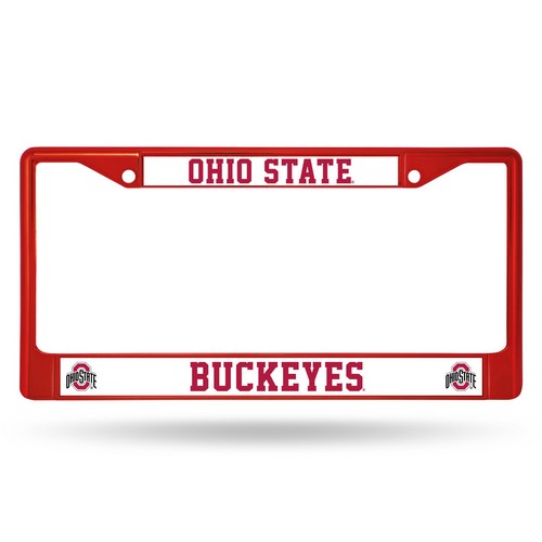 Rico Industries Ohio State Buckeyes License Plate Frame Metal Red