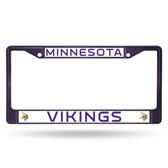 Rico Industries Minnesota Vikings License Plate Frame Metal Purple