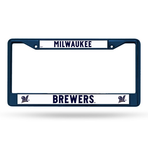 Rico Industries Milwaukee Brewers License Plate Frame Metal Navy