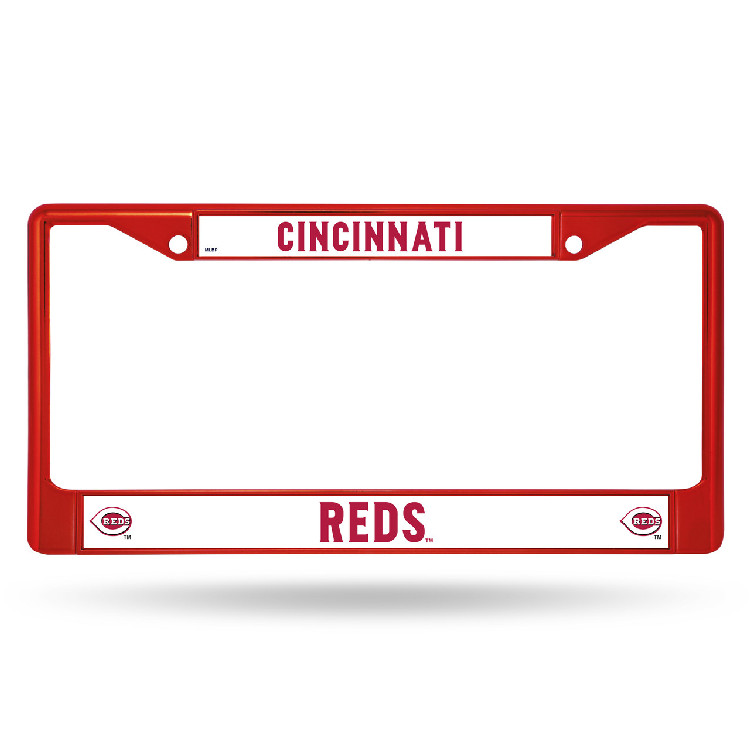 Cincinnati Reds License Plate Frame Metal Red