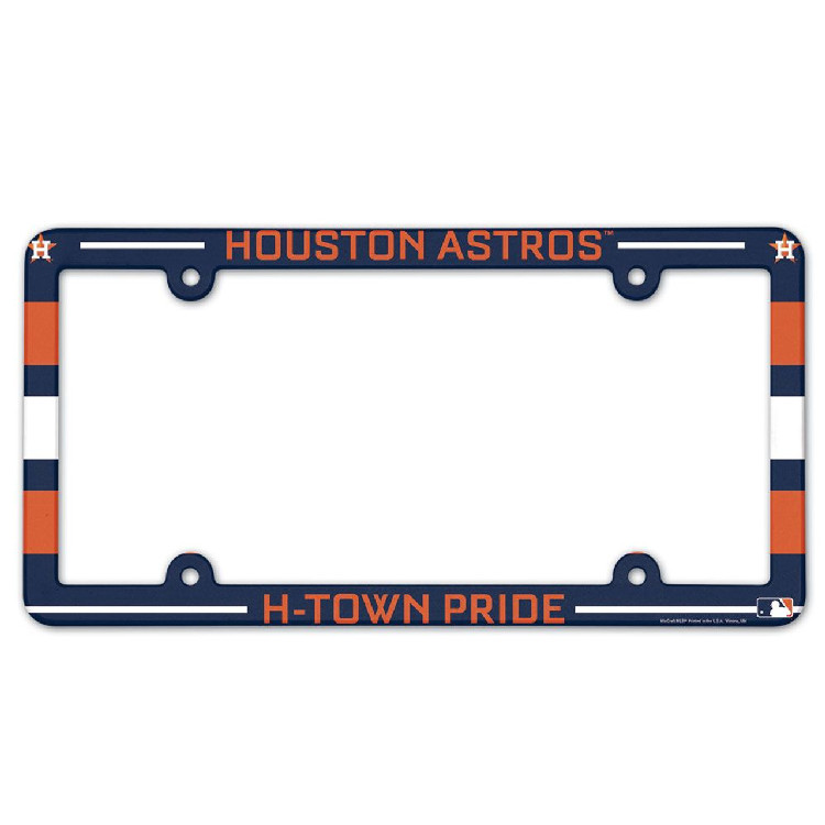 Houston Astros License Plate Frame Plastic Full Color Style