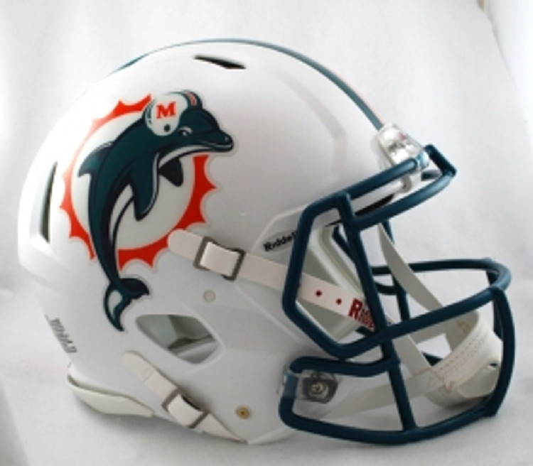 Miami Dolphins Helmet Riddell Authentic Full Size Speed Style 1997-2012 T/B