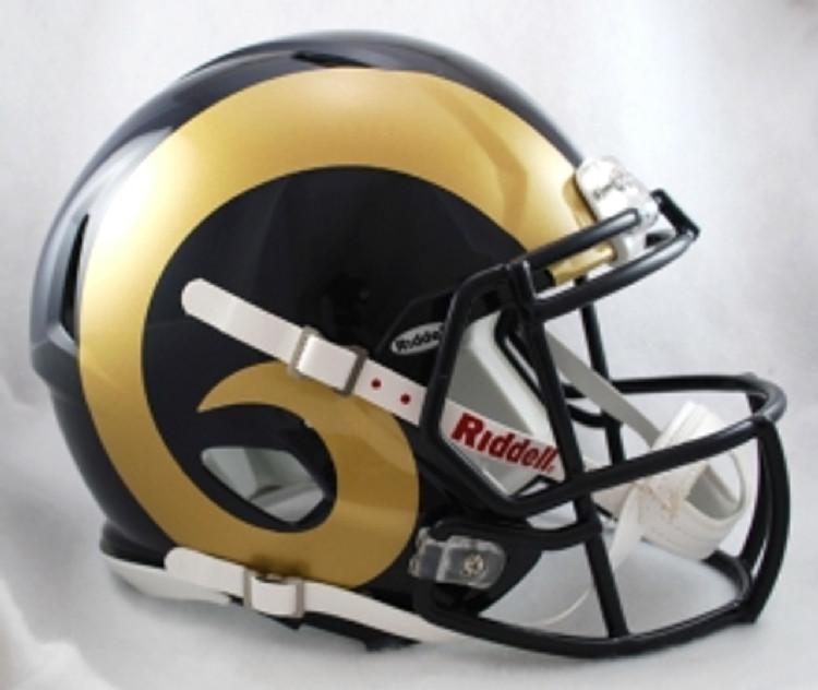 Los Angeles Rams Helmet Riddell Authentic Full Size Speed Style 2000-2016 T/B