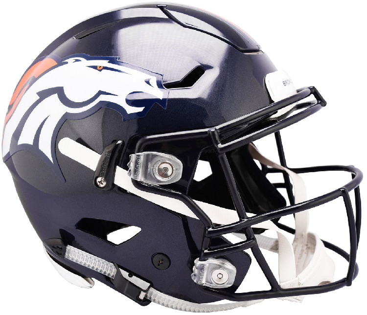 Denver Broncos Helmet Riddell Authentic Full Size SpeedFlex Style 1997-2023 Throwback