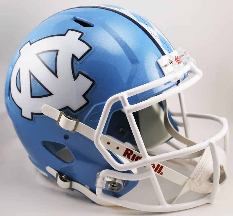 North Carolina Tar Heels Helmet Riddell Authentic Full Size Speed Style Argyle Stripe