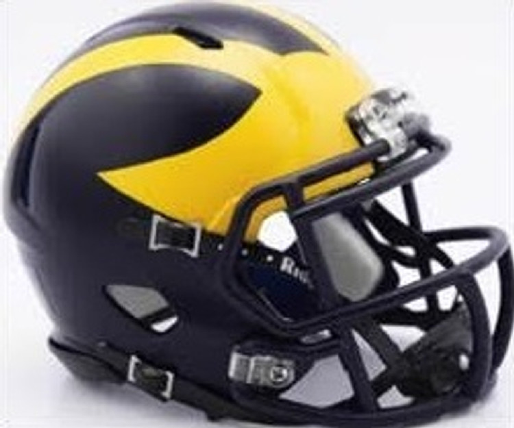 Michigan Wolverines Helmet - Riddell Authentic Full Size - Speed Style - Painted Design