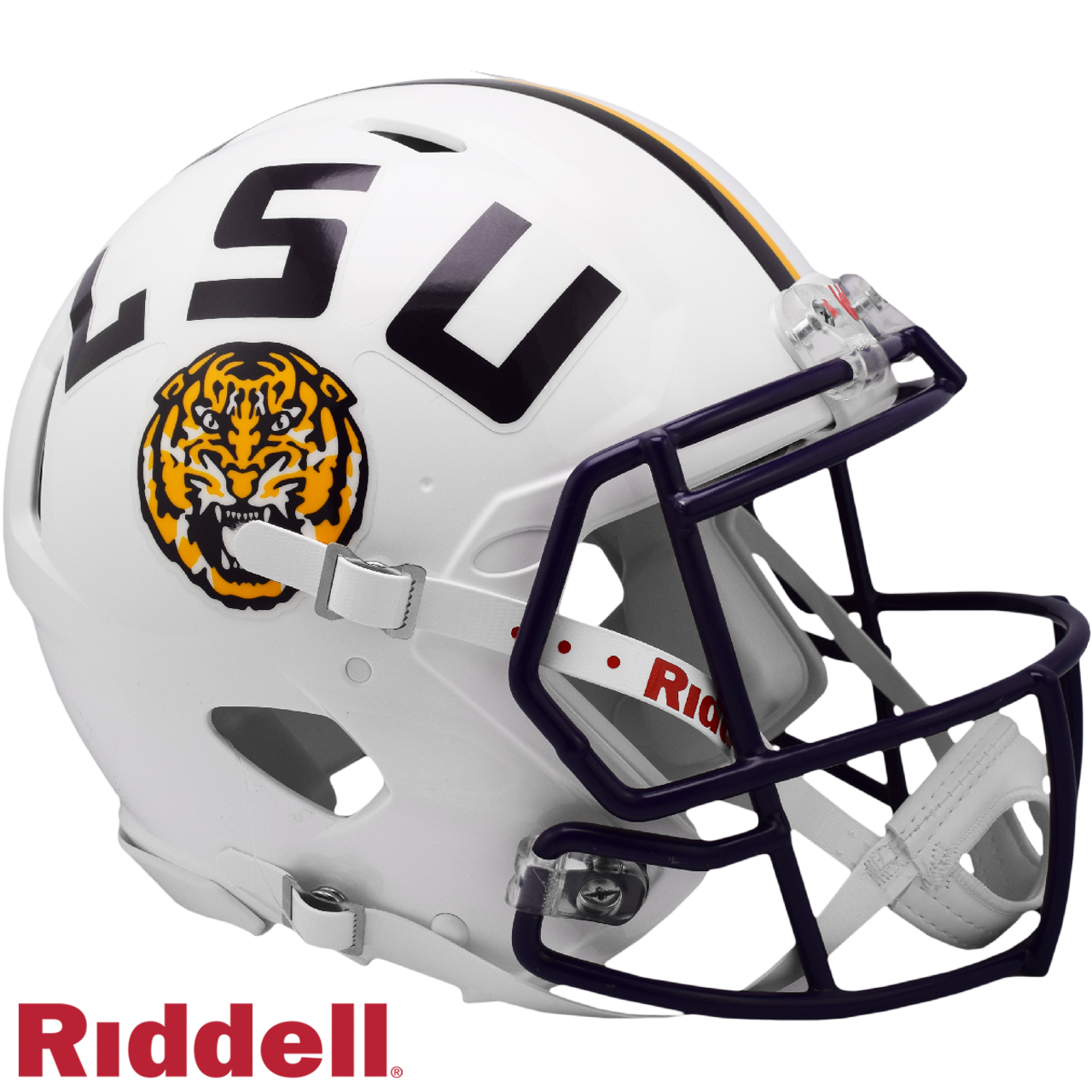 LSU Tigers Helmet Riddell Authentic Full Size Speed Style White