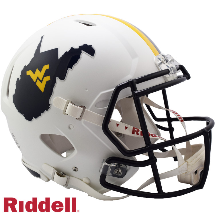 West Virginia Mountaineers Helmet Riddell Authentic Full Size Speed Style Country Roads